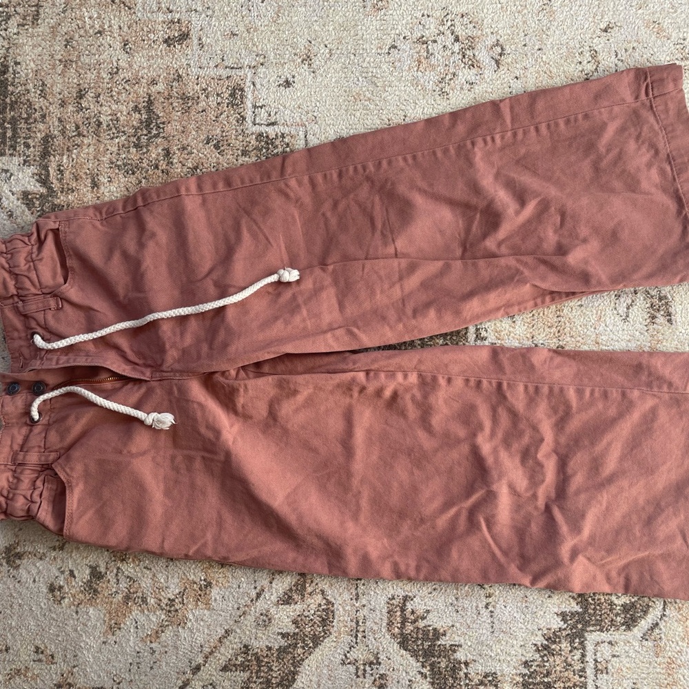 Wide Leg Crop with waistband tie